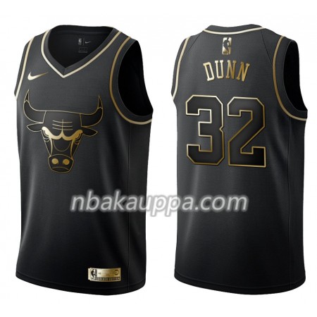 Chicago Bulls Kris Dunn 32 Nike Musta Golden Edition Pelipaidat Swingman - Miesten